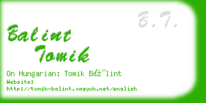 balint tomik business card